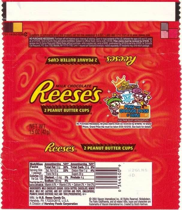 2005 Reeses – Candy Wrapper Archive